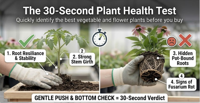 Lush productive vegetable garden