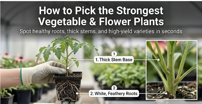 Thick-stemmed tomato transplants