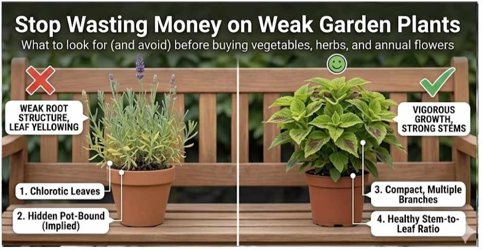 Wilting neglected garden plants